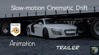 Blender Car Animation | Slow motion cinematic drift