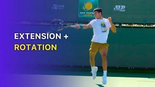 Extension and Rotation in the Forehand Follow Through