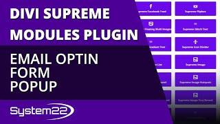 Divi Supreme Modules Popup Email Optin 