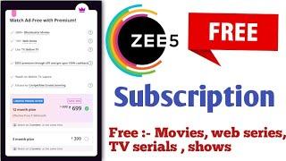 zee5 free me kaise dekhe | zee5 subscription free code | zee5 subscription free | zee5 free |