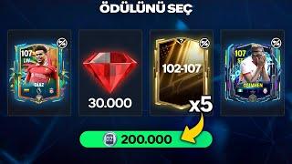 5 HESAPTA YENİ 102-107 UZATMALAR PAKETİNİ AÇTIM! 30.000 CEVHER HARCADIM! | FC MOBILE