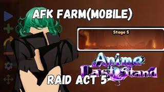 How to afk farm using autoclicker in hell city raid act 5 on anime last stand(mobile)