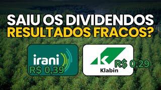 DIVIDENDOS DA KLABIN E IRANI FORAM ANUNCIADOS! RESULTADOS FRACOS 1T24?