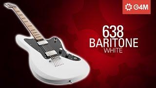 G4M 638 Baritone Electric Guitar, White - Soundcheck