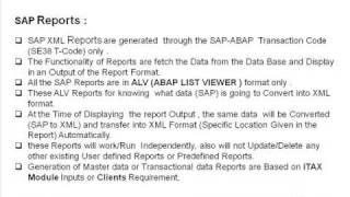 SAP connector for iTAX ( Indian Taxation software) for ERP