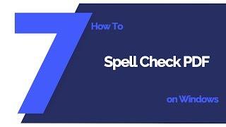 How to Spell Check PDF File | PDFelement 7