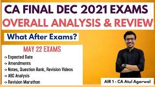 CA Final Dec 21 Exams - Overall Review | What after Exams |May 22 Exam Date & Strategy| Atul Agarwal