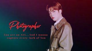 BTS Jin Oneshot: Photographer  use headphones