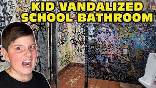 Kid Sneaks Into High School To Write On Bathroom Stalls.[Original]