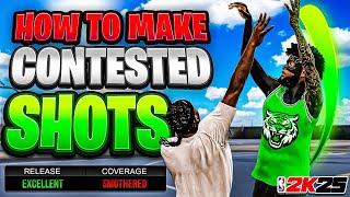 HOW TO MAKE EVERY CONTESTED SHOT IN NBA 2K25! GREEN EVERY SHOT!