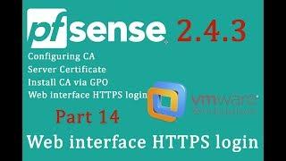 PfSense 2.4.3 Web interface HTTPS login - pfSense Part 14