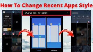 MIUI Recent Apps Style Change | Arrange Items In Recents | #shorts