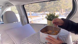 GET TO KNOW ME | Join me for a relaxing lunch in my van | A day of rustic living in a tiny cabin 