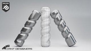 How to create this twisted design with curve _ blender modeling