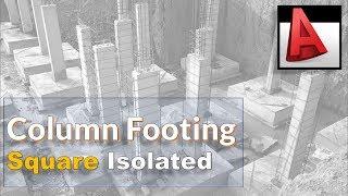 Square Isolated Column Footing in AUTOCAD 2018 : Simple & Easy (Beyond Basics)