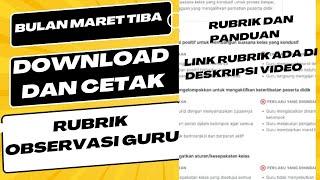 DOWNLOAD DAN CETAK INSTRUMEN OBSERVASI KELAS UNTUK MENILAI KINERJA GURU||RUBRIK OBSERVASI GURU