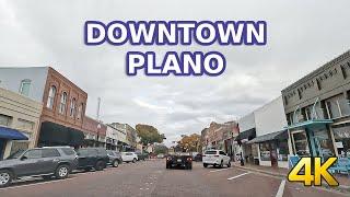 Downtown Plano, Texas, USA   - 4K driving tour