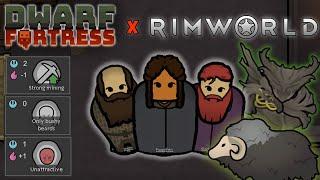 DWARF FORTRESS IN RIMWORLD | Rimworld Dwarf Fortress Colony Part 1