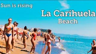 La Carihuela Beach Torremolinos Walk Tour , August 2021 - Malaga Costa Del Sol