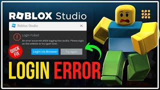 How to fix ROBLOX STUDIO LOGIN FAILED Error | An Error Occurred While Logging into Studio, Try Again
