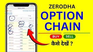 Zerodha Option Chain - Zerodha Me Option Chain Chart Kaise Dekhe?