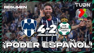 Resumen y goles | Monterrey 4-2 Santos | Liga Mx - CL2025 J10 | TUDN