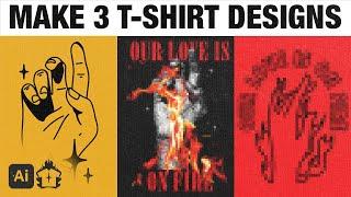 T-Shirt Design Tutorial Illustrator | Turn 1 Idea Into 3 Graphics