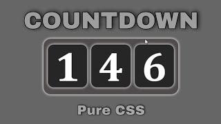 Number Counter | Countdown | Using HTML and CSS only | Pure CSS | No javascript
