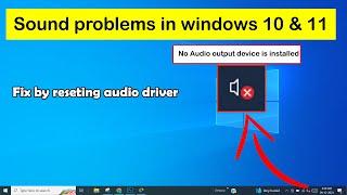 How to FIX "No audio output device is installed" | Windows 10 & 11 no sound output devices found