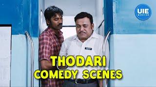 Thodari Comedy Scenes | Non-stop fun on the train tracks! | Dhanush | Keerthi Suresh | Karunakaran