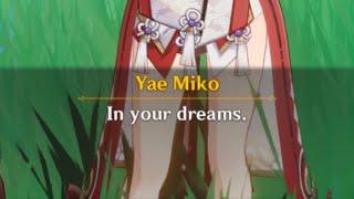 Yae Miko makes Aether desperate...