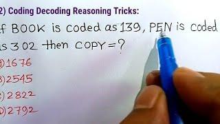 Coding-Decoding Reasoning Trick| Reasoning Classes| Reasoning SSC CGL Questions|