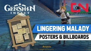 Genshin Impact Lingering Malady Quest - All Posters & Billboards Locations