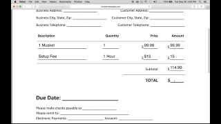 How to Make a Business Invoice | Excel | PDF | Word