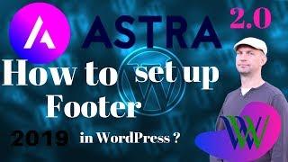 How to make WordPress website footer using Astra theme ?