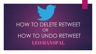 HOW TO DELETE RETWEETS ON TWITTER || WITH 1 CLICK ||