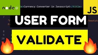 Node.js Express User Form Validation with Fastest-Validator Library Full Project For Beginners