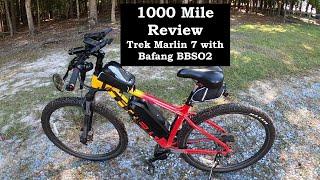 1000 Mile Review Trek Marlin 7 with Bafang BBS02 #trekmarlin7