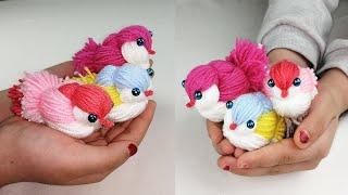 Easy woolen bird craft making | Making Wool Birds | Woolen Crafts