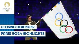 Olympic Flag Handover Ceremony: Paris passes the flag to Los Angeles | Paris 2024 Closing Ceremony