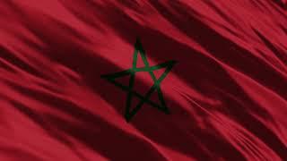 Morocco national flag waving 4K animation free download