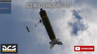 DCS New Multithreading Update Test || F-16 10 CBU-97 Drop