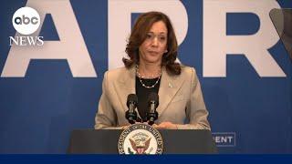 VP Kamala Harris speaks at NC campaign event as Biden sidelined due to COVID-19