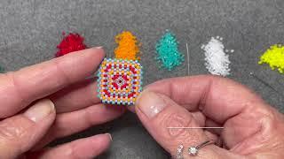 HOW TO BEAD A FLAT PEYOTE SQUARE