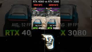 GeForce RTX 4060 vs GeForce RTX 3080 #pc #fps #gaming