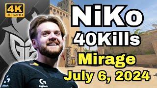 NiKo 40Kills Mirage POV | FACEIT Ranked | Jul 6, 2024 #cs2 #povs