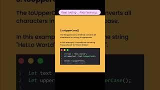 Javascript String Methods #frontend #coding #javascript #viralvideo #programming #code #react