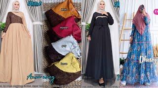 35 Busana muslim terbaru cantik dipakai | baju gamis terbaru 2021