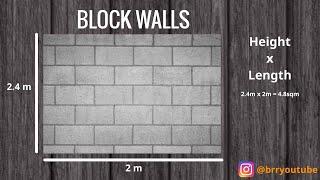 How to calculate how many blocks or bricks needed for a wall