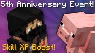 5th Anniversary Event! Skill XP Boost! Foraging Teaser! (Hypixel Skyblock News)